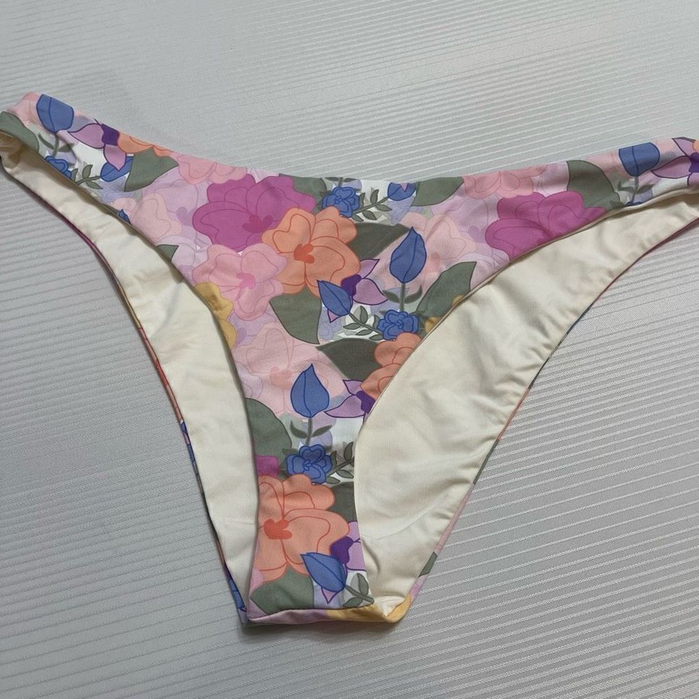 Dippin Daisys High Waist Seashore Bikini Bottoms Zen Garden Size Large New